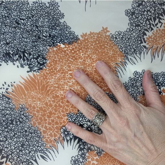 2.5+ Yards "Lady Hamilton" Sheer CHIFFON GEORGETTE CREPE Fabric Vintage 1960's - Picture 3 of 7